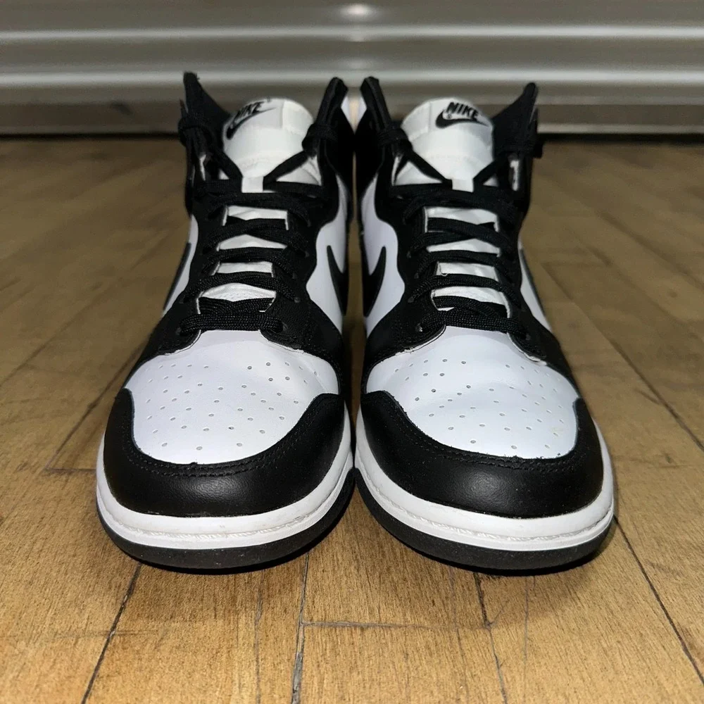 Nike Dunk High Panda Sneakers Men's Size 8.5 Black White Comfort Lace Up Walking - Picture 7 of 12